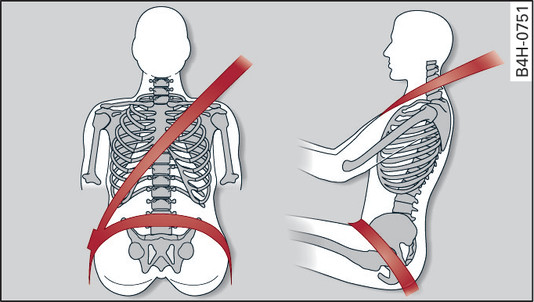 Fig. 272 Adjusting shoulder/lap belt