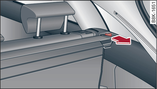 Fig. 76 Luggage compartment: Removing/installing luggage compartment cover