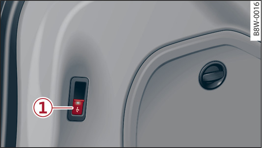 Fig. 113 Detail of the luggage compartment: Switch