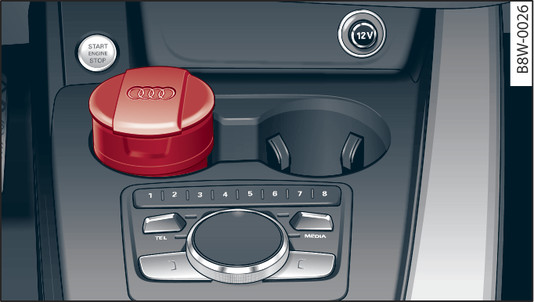 Fig. 67 Front centre console: Ashtray