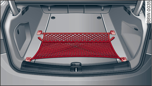 Fig. 86 Luggage compartment: Stretch net attached