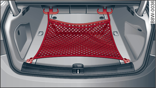 Fig. 87 Luggage compartment: Stretch net attached