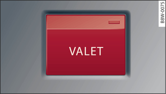 Fig. 38 Glove box: Button for valet parking function