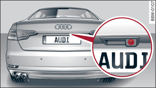 Fig. 156 Boot lid: Location of reversing camera