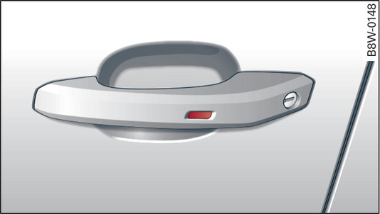 Fig. 22 Door handle: Locking the vehicle