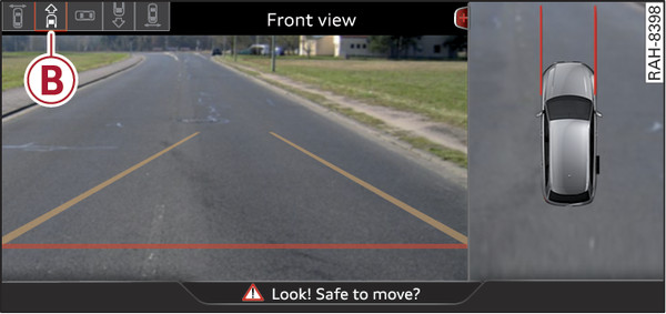 Fig. 164 Infotainment display: Front view