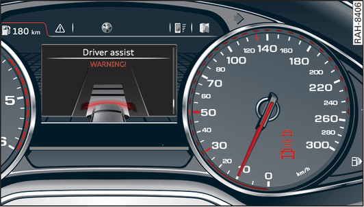 Fig. 131 Instrument cluster: Safe start monitor
